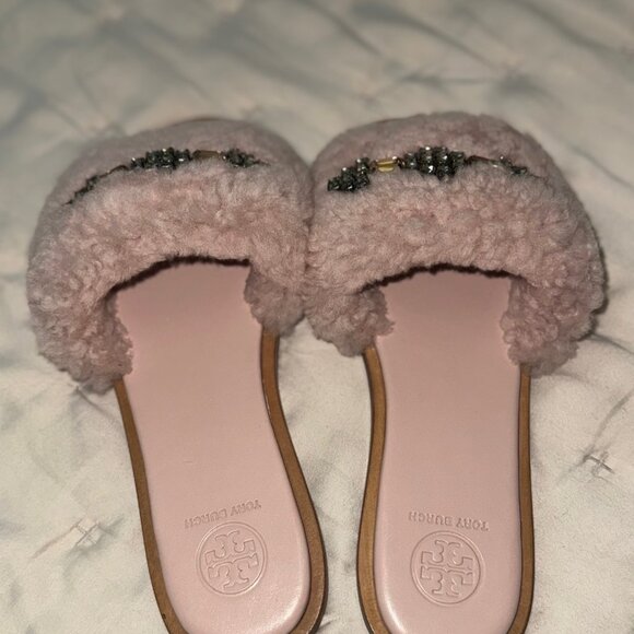 NWOB - TORY BURCH - Aspen Shearling Slides - Size 7 - Picture 2 of 5